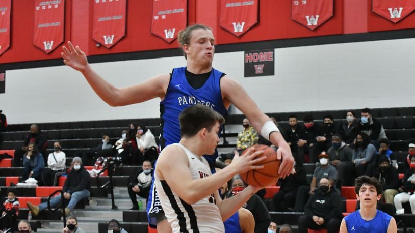 Springboro junior Sam Feldman ranks third in the GWOC in scoring with 16.4 points, first in rebounding with 9.8 and fifth in steals with 2.2. Greg Billing/CONTRIBUTED