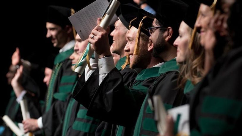 The job outlook is expected to be good for college graduates this spring, especially in the healthcare industry.. Wright State University awarded medical degrees to 96 graduates in April 2018.