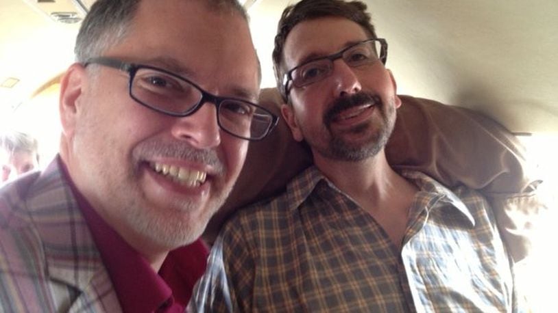 John Arthur and Jim Obergefell on their wedding day aboard a medical transport plane in Baltimore. Before Arthur died of amyotrophic lateral scherosis, or ALS, in October 2013, the couple filed a lawsuit challenging Ohio’s ban on same-sex marriage. The U.S. Supreme Court ruling on the case started by Arthur and Obergefell effectively legalized same-sex marriage in the United States.
