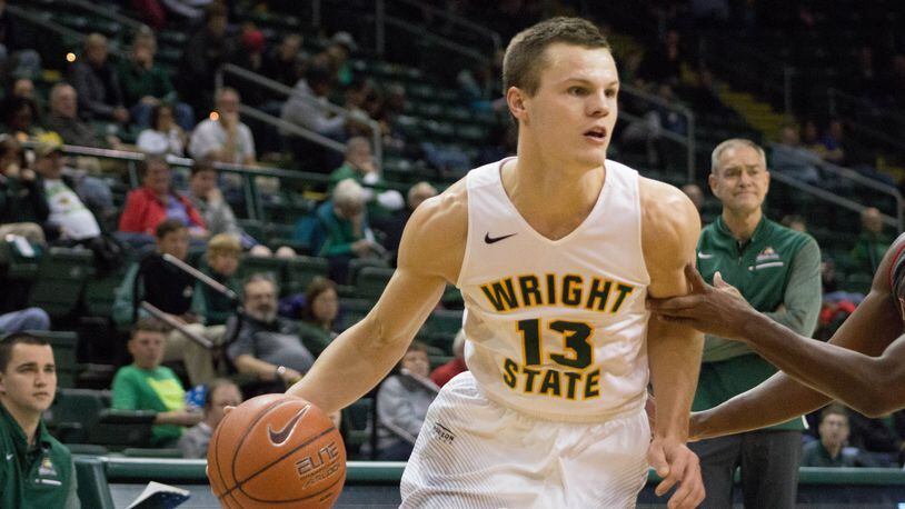 Grant Benzinger scored 18 points Friday night as Wright State opened its own tournament with a win over Gardner-Webb at the Nutter Center. Allison Rodriguez/CONTRIBUTED