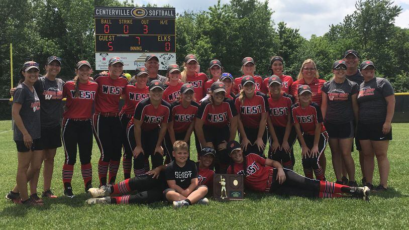 The Lakota West Firebirds pose for a team photo after defeating Lebanon 5-0 on Saturday in a Division I regional championship game at Centerville. RICK CASSANO/STAFF