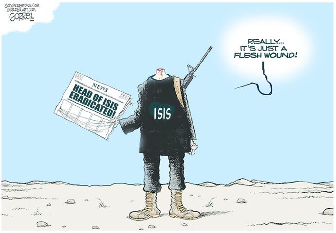 Week in cartoons: ISIS leader dead, California fires and more