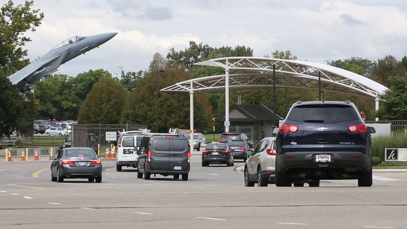 Wright-Patterson Air Force Base gate 1A, the commissary gate, will remain open, as will gate 12A, the gate leading to Air Force Materiel Command headquarters. Gate 19B, the National Road gate, will also remain open. All other gates will be closed. FILE