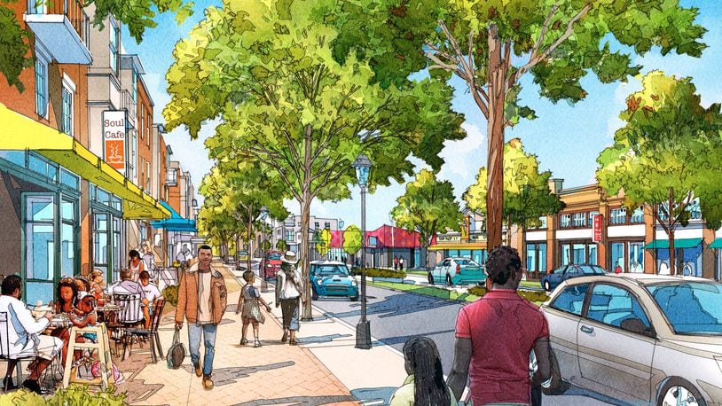 An artist rendering of what Salem Avenue could look like after it is reconstructed and the business corridor is redeveloped. CONTRIBUTED