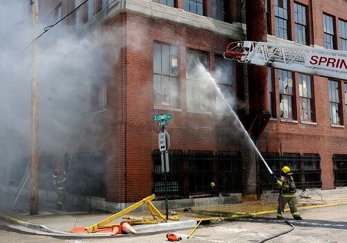 Fire at the Crowell-Collier Building