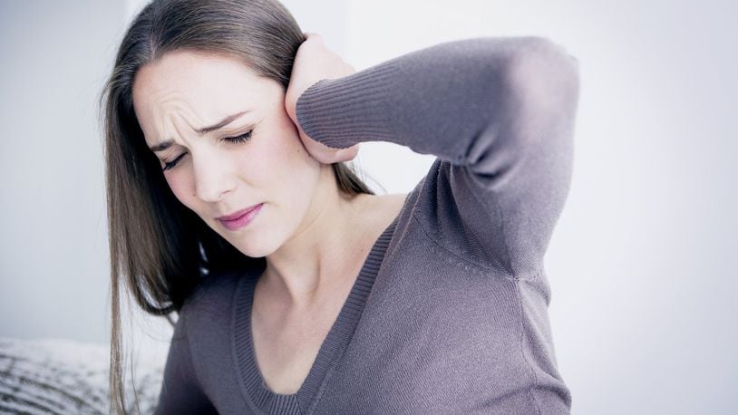 The most common symptoms of ear pain are pressure or a throbbing sensation in the area of the ear. CONTRIBUTED