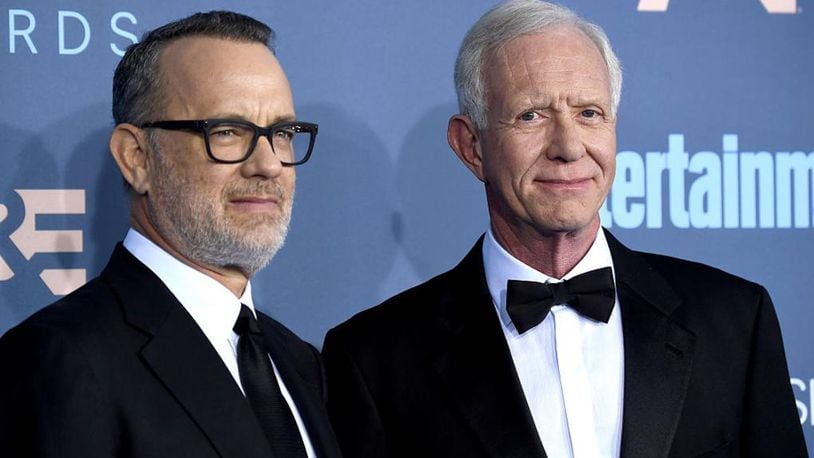 Actor Tom Hanks (L) and hero pilot Chesley 'Sully' Sullenberger attend The 22nd Annual Critics' Choice Awards at Barker Hangar on December 11, 2016 in Santa Monica, California. Hanks portrayed Sullenberger in the film ‘Sully,’ which is at the center of a Georgia investigation into possible misuse of tax credits.