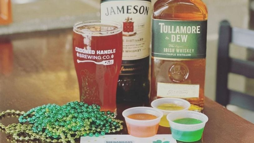 Six Springboro establishments including Crooked Handle Brewing Co. are teaming up to host a St. Patrick’s Day Pub Crawl on Sunday, March 17 (CONTRIBUTED PHOTO).