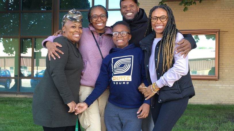 Billi Ewing, far left, grew closer to her already close-knit family during the pandemic. That includes from left: her daughter, Braelyn Ewing; son, Trenton Ewing; husband, Toby Ewing; and 
daughter, Tobi Ewing. Contributed photo