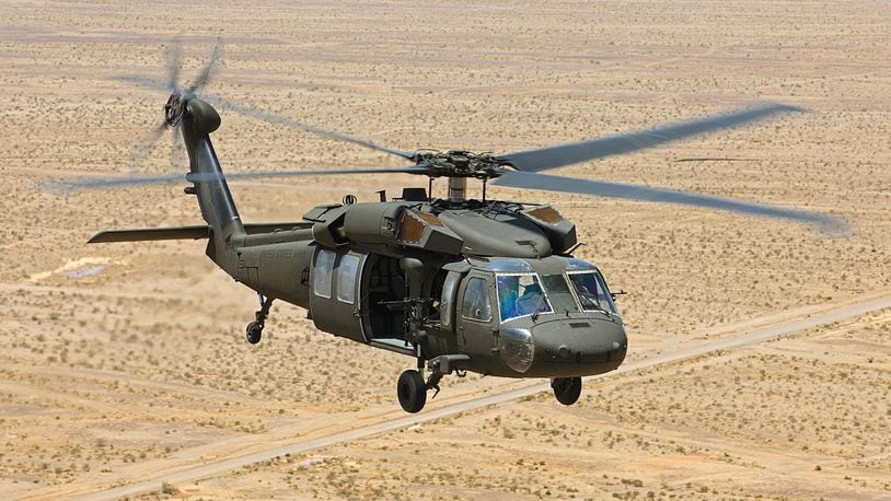 The UH-60 Black Hawk helicopter.