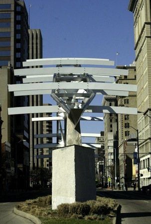 'Flyover' sculpture repaired
