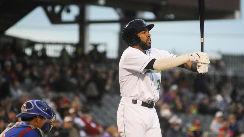 Dragons outfielder Narciso Crook. The Dragons hosted the South Bend Cubs at Fifth Third Field in Dayton on Wednesday, April 18, 2018. MARC PENDLETON / STAFF