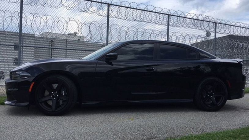 Pictured is the 707-horsepower Dodge Charger Hellcat on which the Gwinnett County Sheriff’s Office spent nearly $70,000 in drug seizure money. (Photo by Gwinnett County Sheriff’s Office via The Atlanta Journal-Constitution)