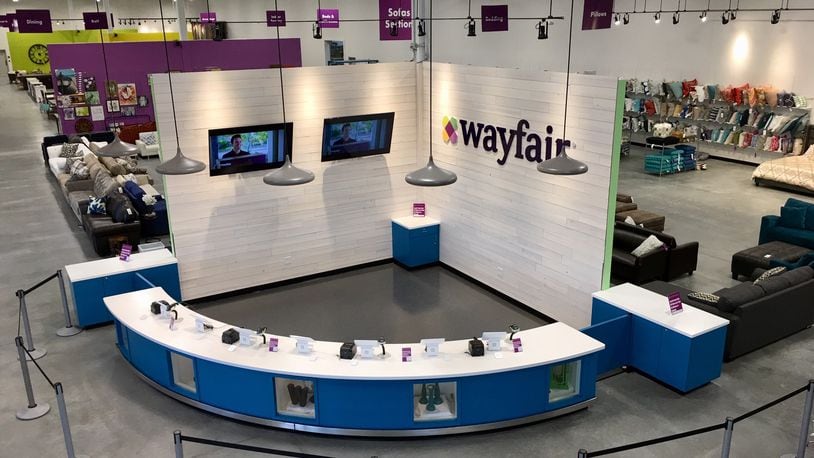 Wayfair is opening its first brick-and-mortar store in Florence, Kentucky, for a short time today and Saturday.