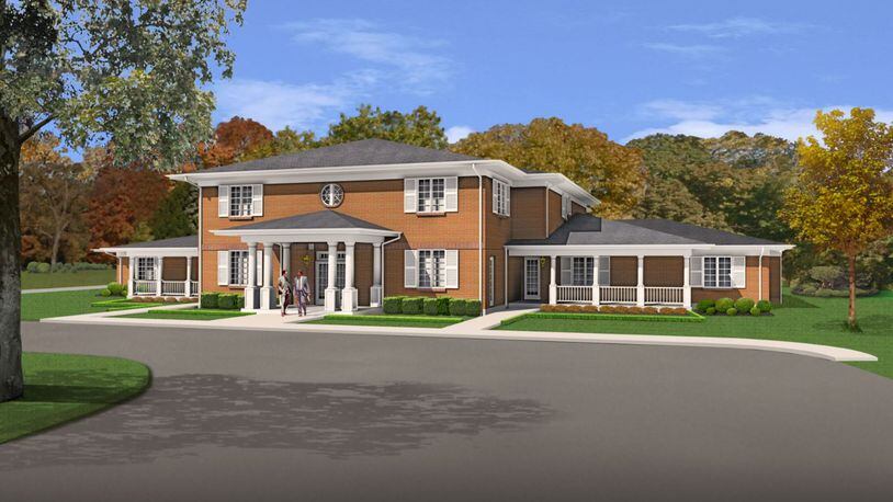 A rendering shows the Fisher House that will be built at the Dayton VA Medical Center. CONTRIBUTED