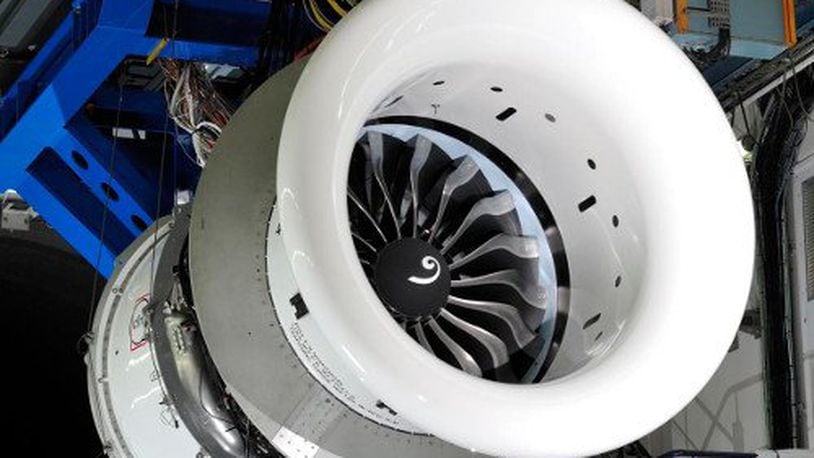 Pictured is LEAP-1B jet engine as it undergoes testing. The engine is produced by GE Aviation joint venture CFM International.