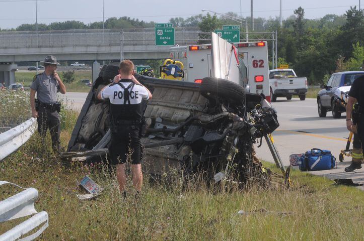 Rollover accident on I-675
