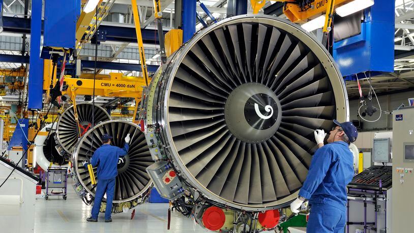 Final assembly of the CFM56-5B jet engine produced by GE Aviation joint venture CFM International. FILE