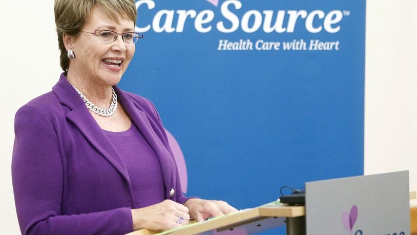 CareSource, CEO Pam Morris announced that the health plan company will construct a new seven-story office building on a vacant lot on First Street in downtown Dayton. TY GREENLEES / STAFF