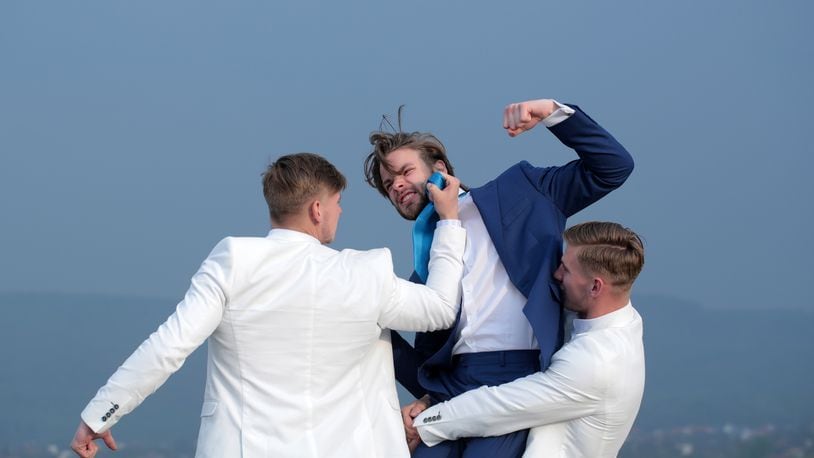 Shutterstock image illustrating a fight at a wedding.