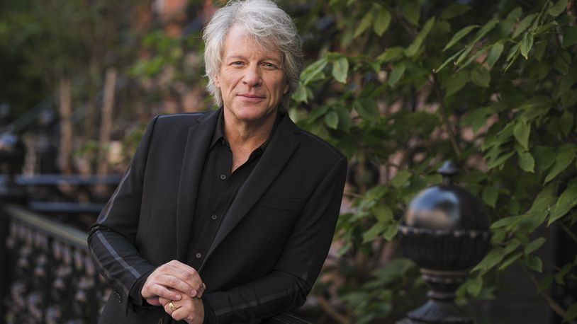 FILE - Jon Bon Jovi poses for a portrait in New York on Sept. 23, 2020 to promote his new album "2020". Hulu is streaming a four-part docuseries "Thank You, Good Night: The Bon Jovi Story," premiering April 26. (Photo by Drew Gurian/Invision/AP, File)