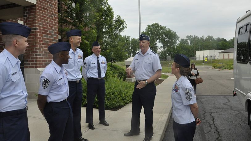 Lt. Gen. Robert McMurry, commander, Air Force Life Cycle Management Center, visited the Air Force Metrology and Calibration Division in June of 2018. (Contributed photo)