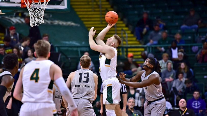Wright State’s Loudon Love puts up a shot against Oakland during Thursday night’s game at the Nutter Center. Joseph Craven/CONTRIBUTED
