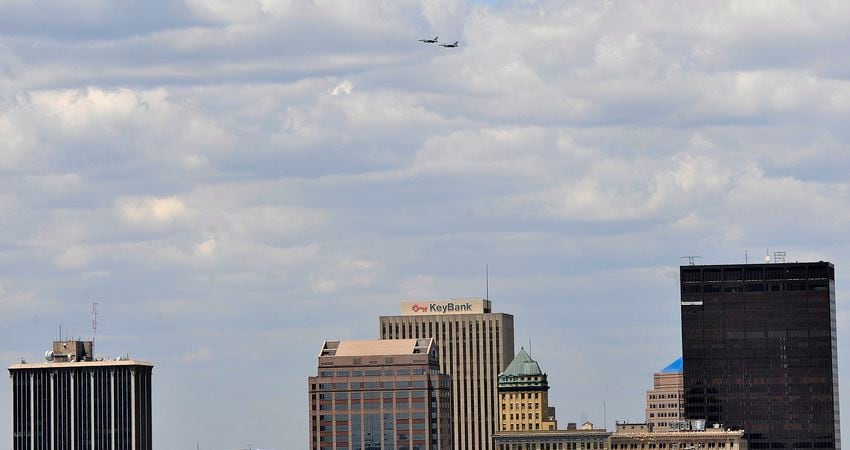 PHOTOS: Ohio National Guard performs flyby to honor healthcare workers