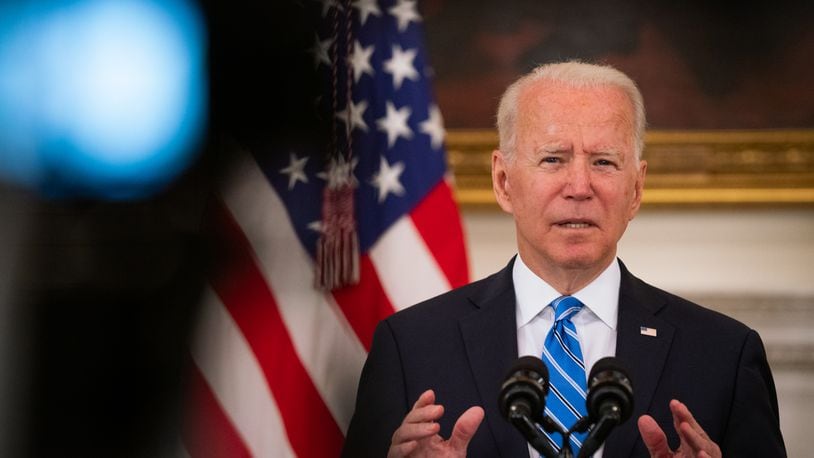 President Joe Biden delivers remarks about economic recovery and infrastructure framework at the White House in Washington on Monday, July 19, 2021. (Sarahbeth Maney/The New York Times)