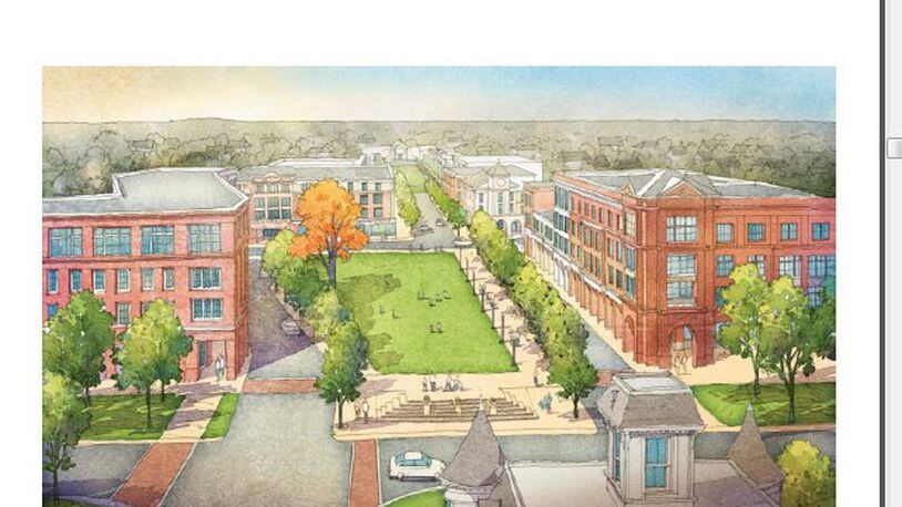 Aerial rendering of proposed Union Village