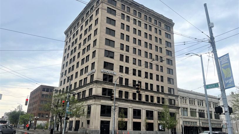 The Fidelity building on the 200 block of South Main Street in downtown Dayton is seeking state historic tax credits. CORNELIUS FROLIK / STAFF