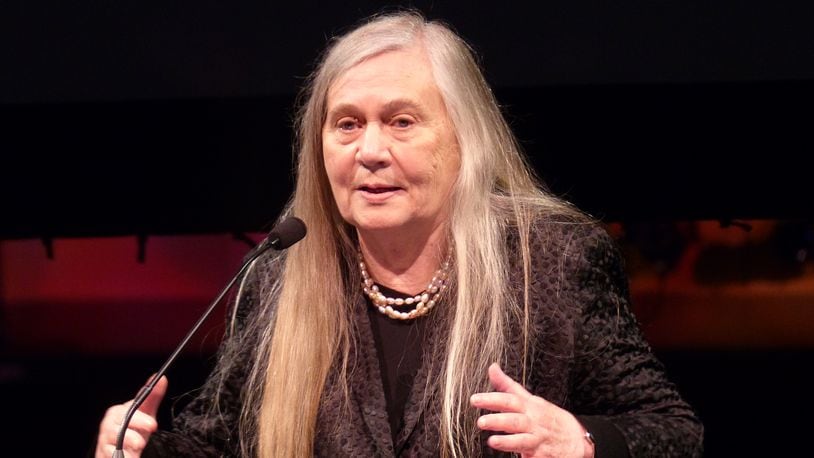 Novelist and essayist Marilynne Robinson receives the 2016 Richard C. Holbrooke Distinguished Achievement Award at the 11th Annual Dinner & Awards Presentation of the Dayton Literary Peace Prize at the Benjamin and Marian Schuster Performing Arts Center on Sunday, Nov. 20, 2016. CONNIE POST/STAFF