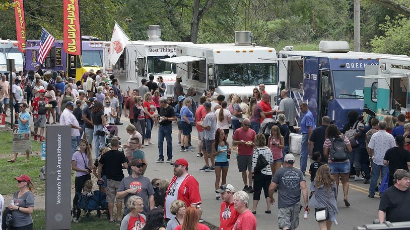 The Springfield Rotary Gourmet Food Truck Competition, along Cliff Park Drive. BILL LACKEY/STAFF
