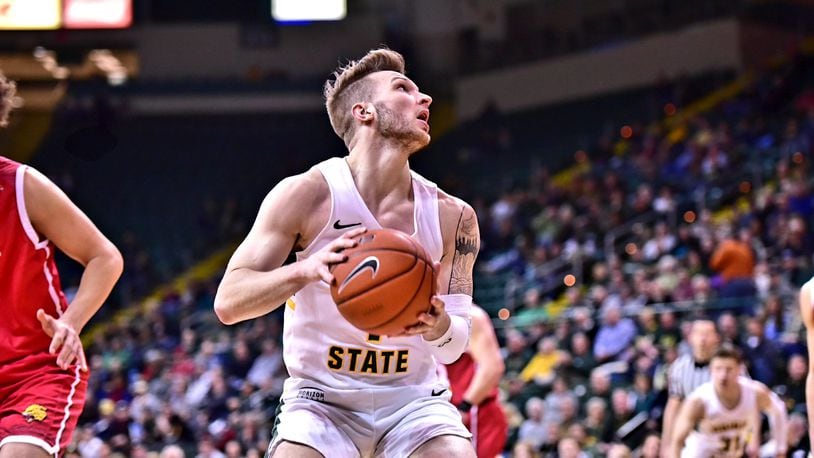 Wright State’s Bill Wampler against IUPUI on Tuesday, March 5, 2019, at the Nutter Center. Joseph Craven/CONTRIBUTED