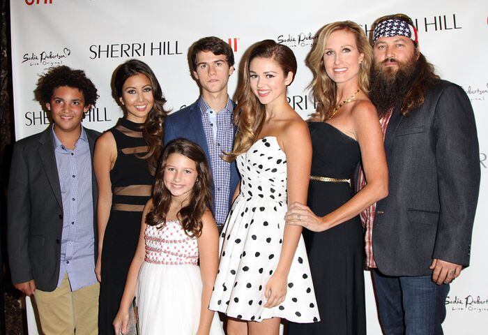 Family in front row at Sherri Hill show