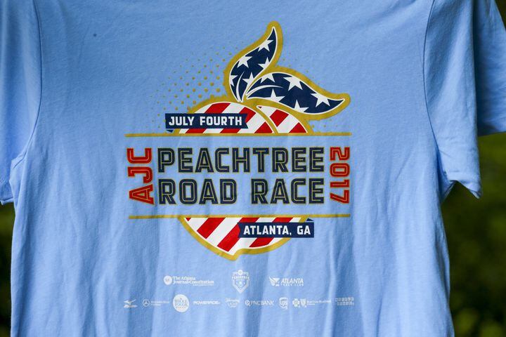 This is the winning 2017 AJC Peachtree Road Race T-shirt design