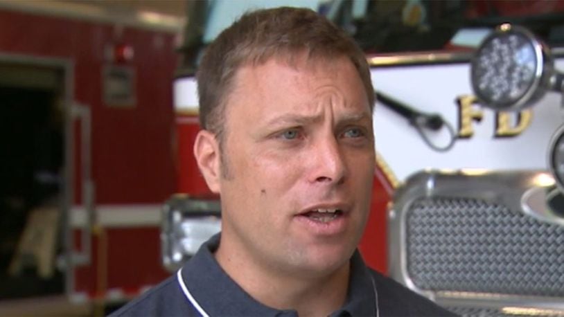 Forsyth County firefighter Matt Clark says someone stole his truck outside a cancer center while his wife was getting ready for chemotherapy infusions.