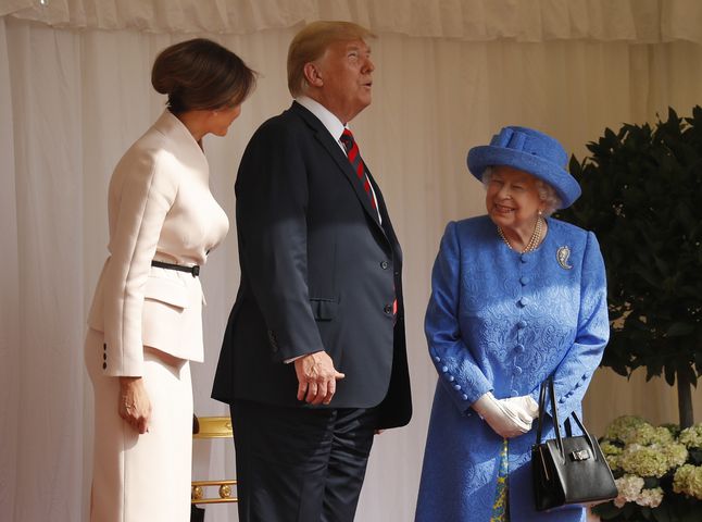 President Donald Trump, Queen Elizabeth meet at Windsor Castle