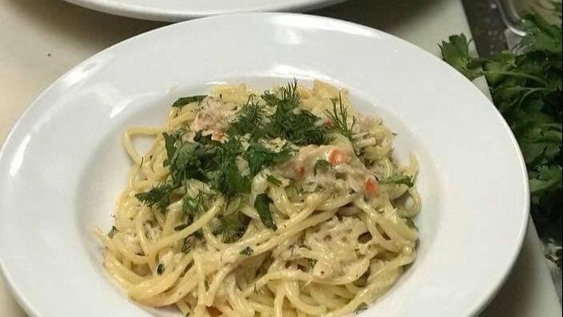 Crab spaghetti is back on the menu at Meadowlark Restaurant for spring 2019.
