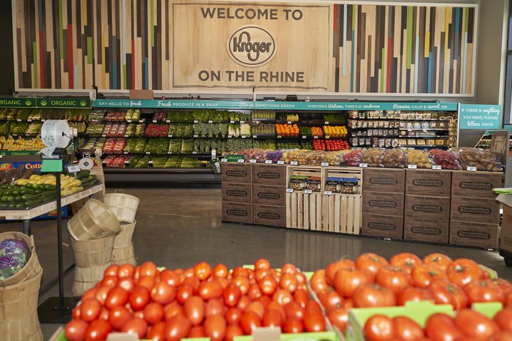 PHOTOS: Kroger launches new food hall eatery, grocery combo