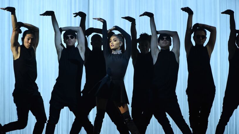 NEW YORK, NY - FEBRUARY 23:  Ariana Grande performs onstage during her "Dangerous Woman" tour at Madison Square Garden on February 23, 2017 in New York City.  (Photo by Kevin Mazur/Getty Images for Republic Records)