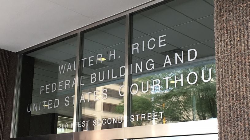 The front windows of the Walter H. Rice Federal Building and U.S. Courthouse in downtown Dayton. THOMAS GNAU / STAFF FILE
