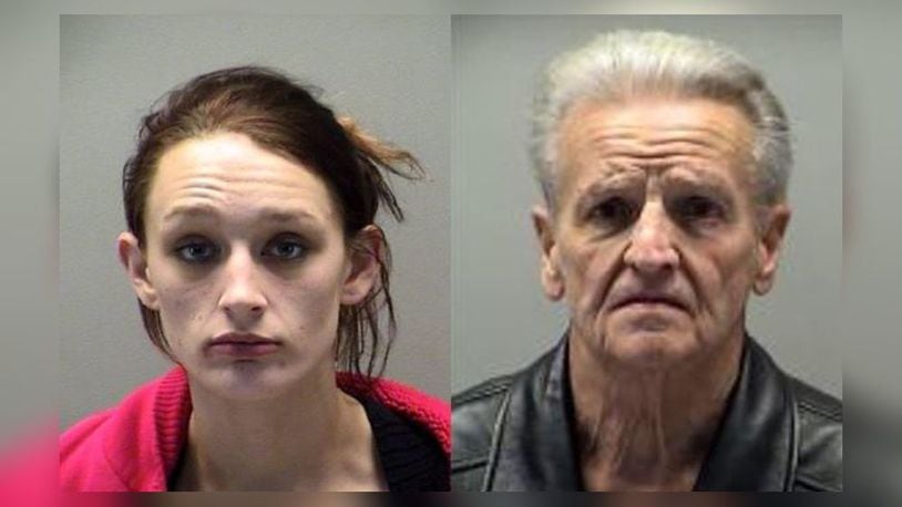 Brianna N. Ramsey, 21, left, and Roy T. Abney, 77, arrested by Dayton police Jan. 22, 2018 for prostitution-related charges.