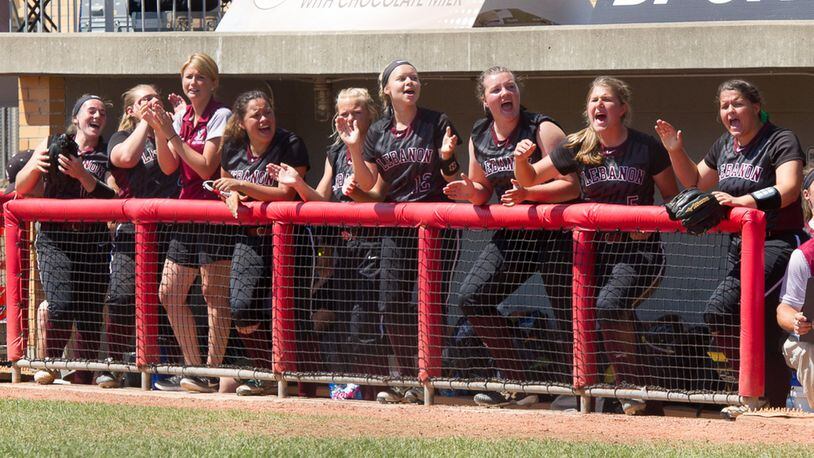 Top-ranked Lebanon lost 4-3 to Elyria in the Division I state softball final at Firestone Stadium in Akron this past June. Contributed Photo by Bryant Billing
