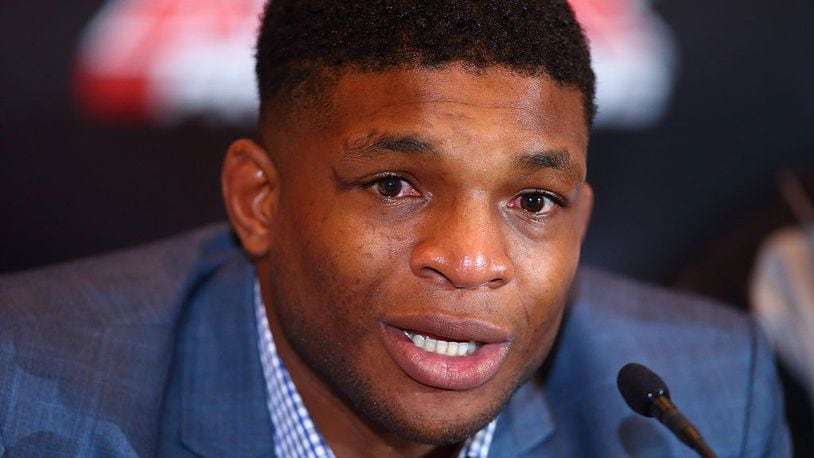 LONDON, ENGLAND - APRIL 18:  Paul Daley speaks during the Bellator 158 MMA Press Conference at the Four Seasons Hotel on April 18, 2016 in London, England.  (Photo by Jordan Mansfield/Getty Images)