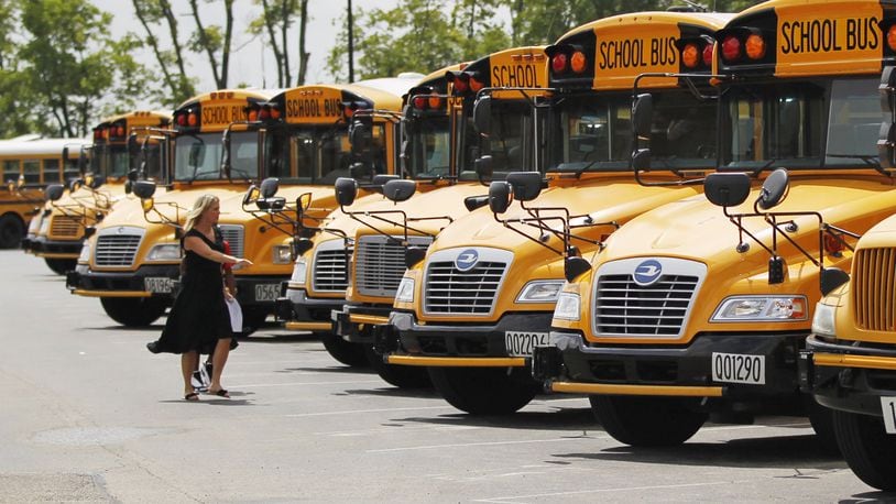 Local schools transport thousands of students every weekday on crowded buses.
