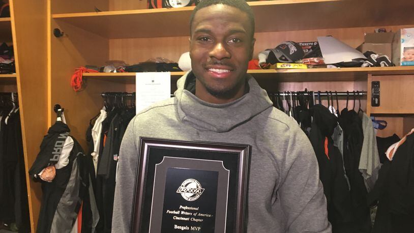 Wide receiver A.J. Green was named the Cincinnati Bengals Most Valuable Player by the local chapter of the Pro Football Writers Association. JAY MORRISON/STAFF