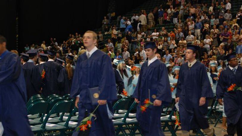 Graduates at Fairborn High School Commencement 2009, held Friday, May 22, 2009, at Ervin J. Nutter Center. FILE