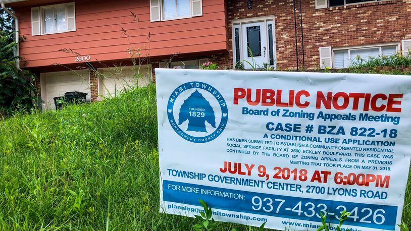 The Miami Twp. Board of Zoning Appeals tonight will consider a proposal to locate a group home in an Eckley Boulevard neighborhood. FILE