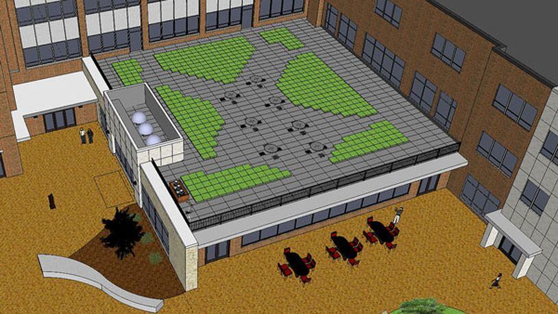 The University of Dayton is putting together a rooftop garden on its student union.